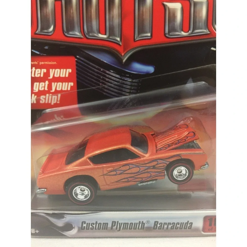 Hot Wheels Ultra‎ Hots Custom Plymouth Barracuda Rubber Tires Diecast 1/64 Scale